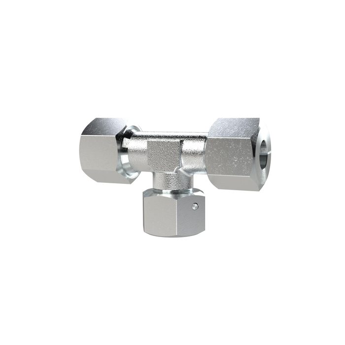 [159008] RIEGLER Adjustable T-fitting, Pipe ext. Ø 8, galvanised steel