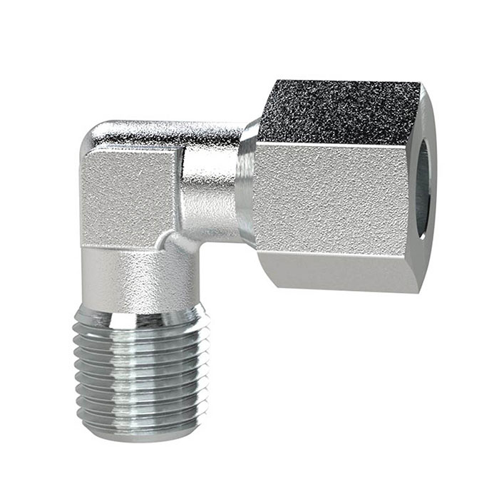 RIEGLER Male elbow, R 1/4 o. Pipe exterior Ø10, Stahl ver., 100 bar