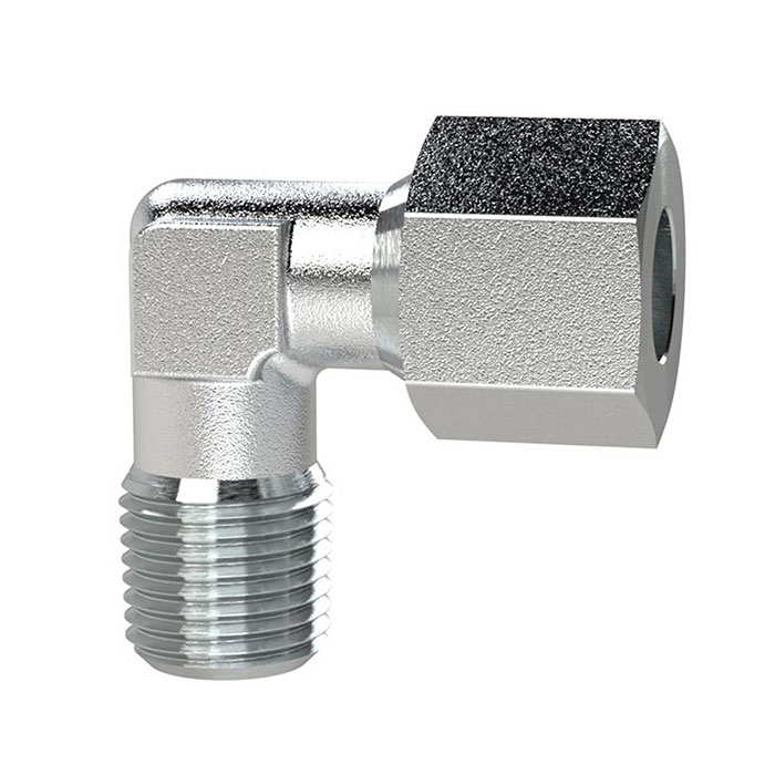 RIEGLER Winkel-Einschraubverschraubung, NPT 1/8 a., Rohr-Ø 4, Stahl verz.