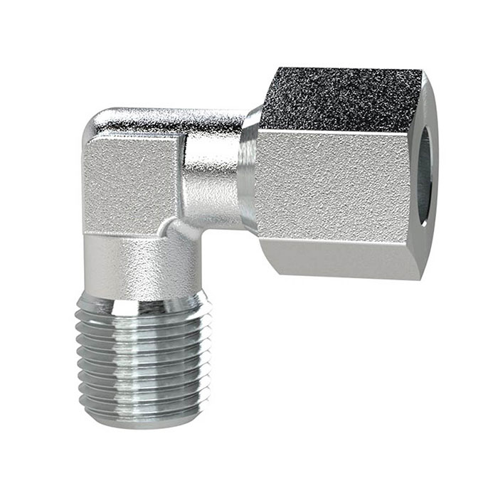 RIEGLER Winkel-Einschraubverschraubung, NPT 1 a., Rohr-Ø 25, Stahl verz.