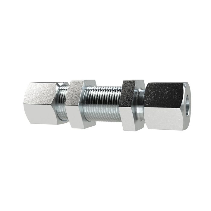 [159231] RIEGLER Bulkhead connector, Pipe exterior Ø 20 mm, galvanised steel