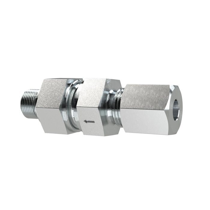 [159450] RIEGLER Rückschlagvent., G1/8a., Rohr-AØ 6mm, PN max. 250, Stahl verzinkt