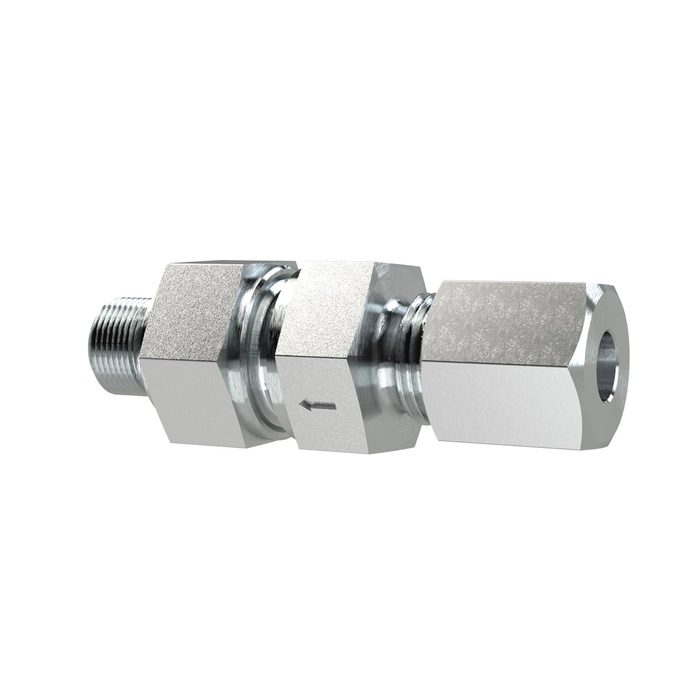 [159458] RIEGLER Rückschlagvent., G1/4a., Rohr-AØ 6mm, PN max. 400, Stahl verzinkt