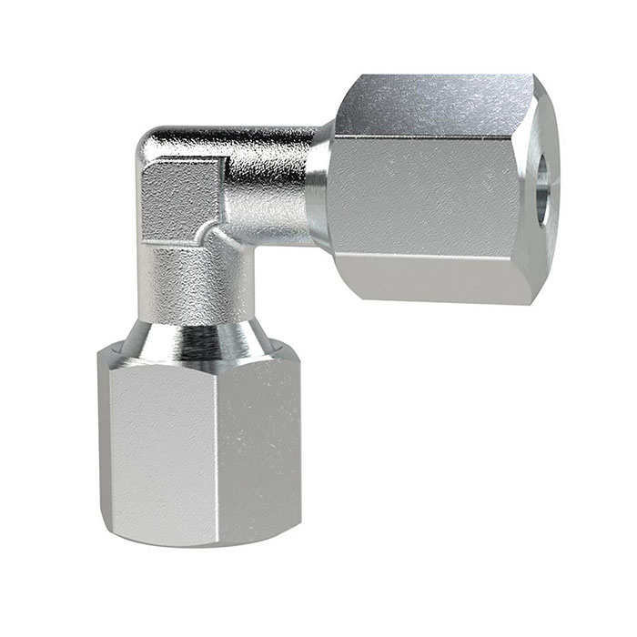 RIEGLER Angled fitting, Pipe exterior Ø 12 mm, galvanised steel, 100 bar