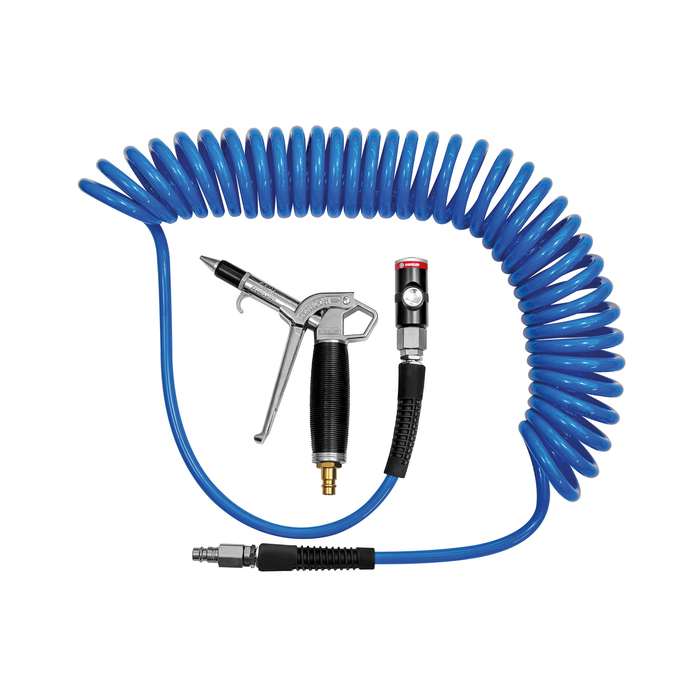 [159862] RIEGLER Spiral hose - blow gun kit Typhoon, PU-hose-Ø 10x6.5, max. 6 m