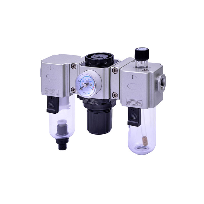 RIEGLER Service unit 3-part »GA-mini«, 5 µm, Size 200, G 1/8, 1.5 - 9 bar