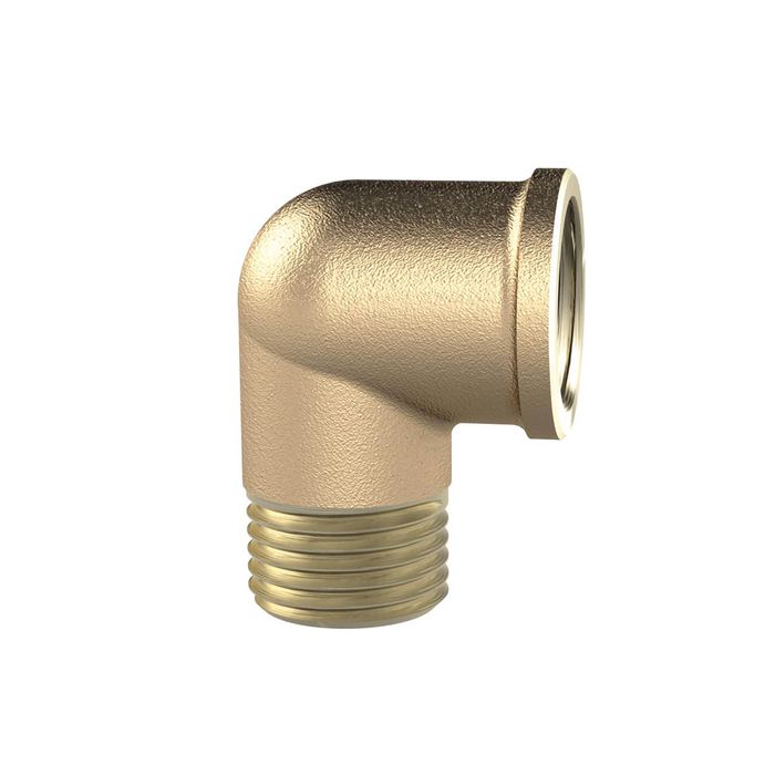 [194109] RIEGLER Angled piece, 90°, interior / exterior, G3/8, 16bar, bright brass