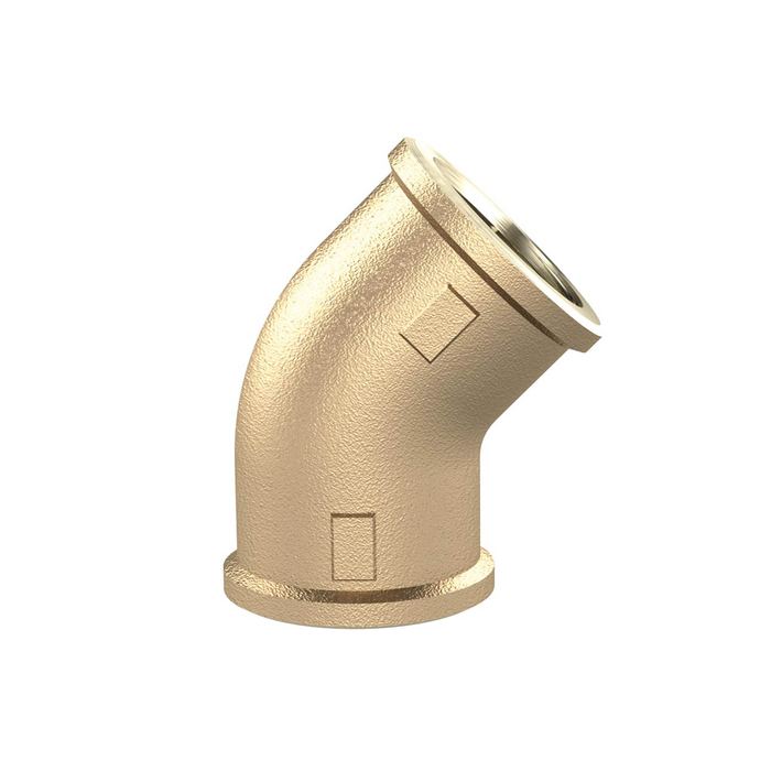 [194117] RIEGLER Angled piece, 45°, interior / interior, G3/4, 16bar, bright brass