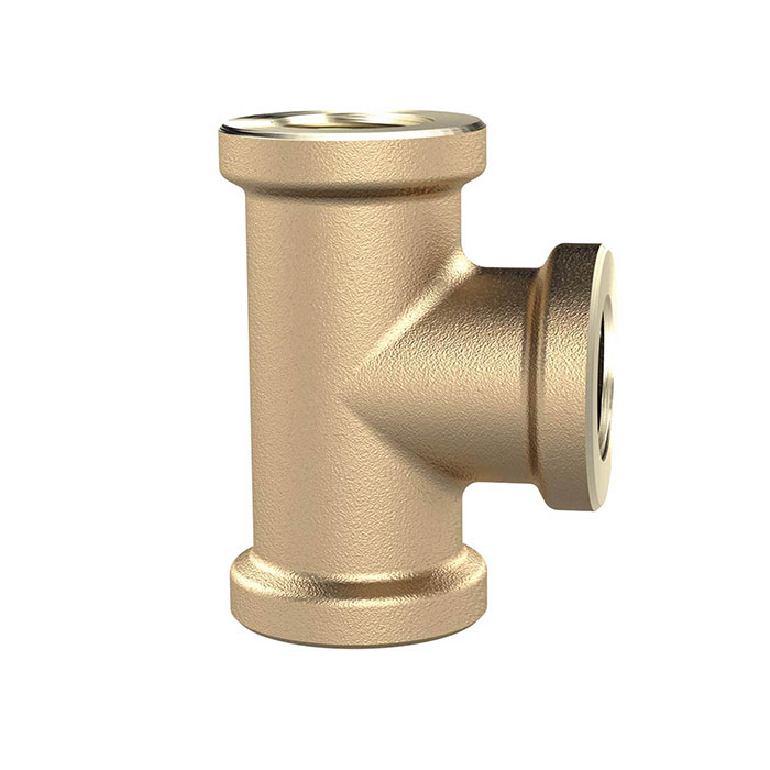RIEGLER T-piece, 3x interior thread, G 3/4, 16 bar, bright brass