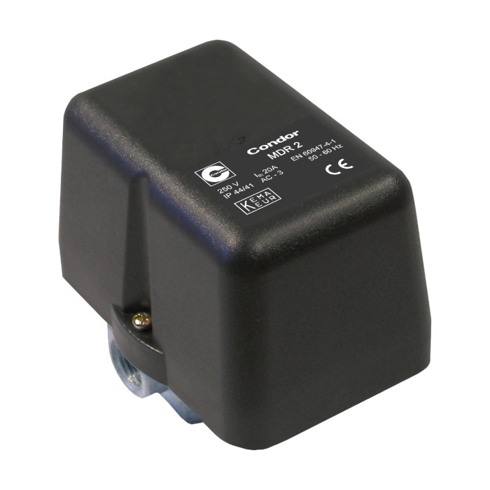 [219408] Condor Pressure Switch MDR 2/11 4-12 bar F4 1/4" Alu