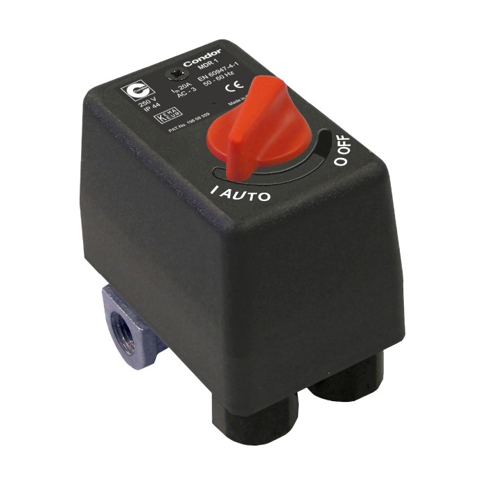 [212140] Condor Pressure Switch MDR 1/11 EA 2,5-11 bar F4 1/4" Alu