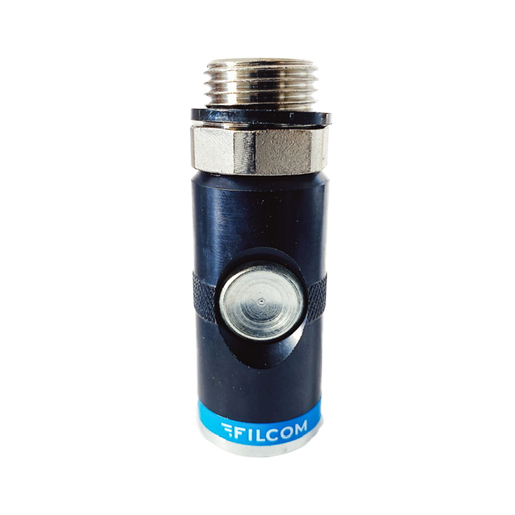 FILCOM safety coupling NW 7.4, rotatable, aluminum, G 1/2 AG