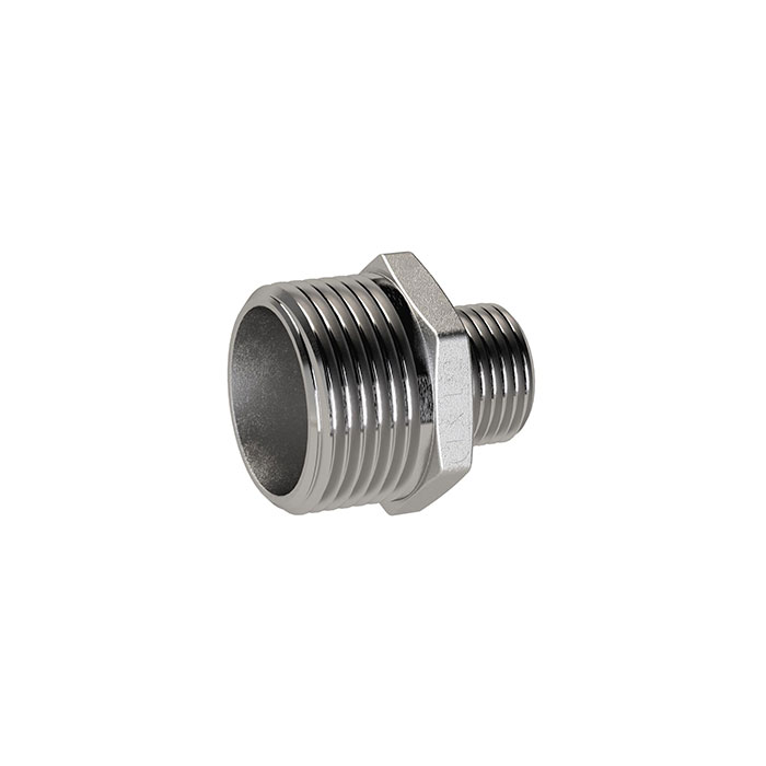 [119239] Riegler Double threaded nipple red., G 1/2, ET, G 3/8, AF 22