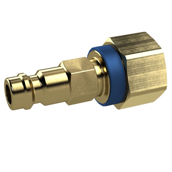 [137204] RIEGLER Unmistakable nipple NW 5, bare brass, G 1/4 IG, blue