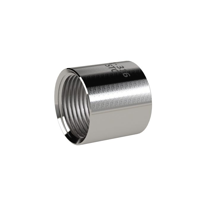 [118772] RIEGLER Socket, round, G 1/4, stainless steel 1.4408