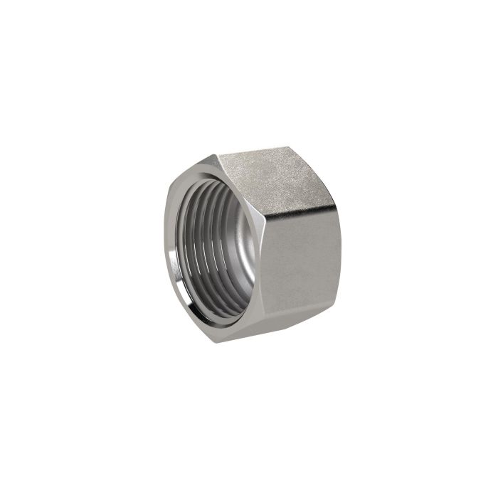 RIEGLER Verschlusskappe, Sechskant G 3/8, IG, SW 20, ES 1.4408