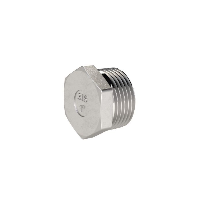 RIEGLER Verschlussstopfen, Sechskant, G 1/2, AG, SW 22, ES 1.4408