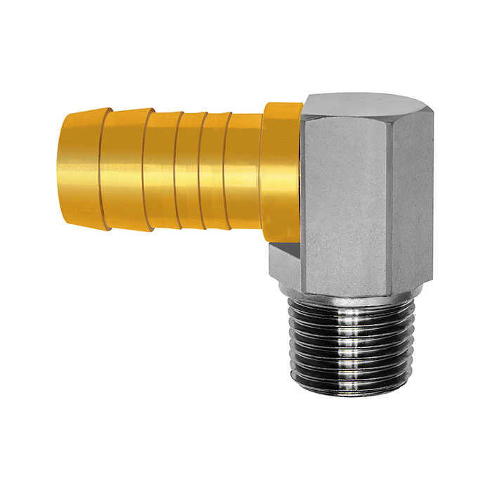 RIEGLER Winkel-Gewindetülle 90°, R 1/2 AG, Schlauchanschluss 19 mm
