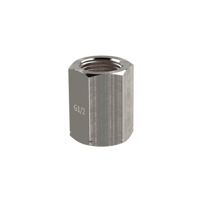 RIEGLER Spannmuffe, G 1/2, nach DIN 16283, 6-kant, Edelstahl 1.4571