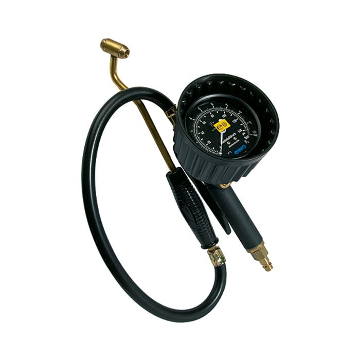 [205569] RIEGLER hand tire inflator, TS, Mano Ø 80mm, conformity, 0-12 bar