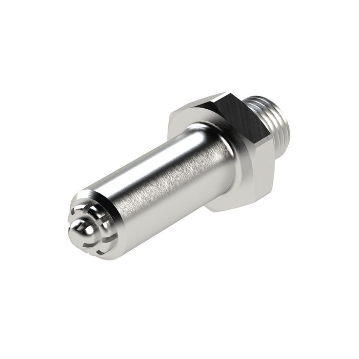 [206348] RIEGLER Low-noise round nozzle, M12x1.25, aluminum, nozzle outer diameter 12.5 mm