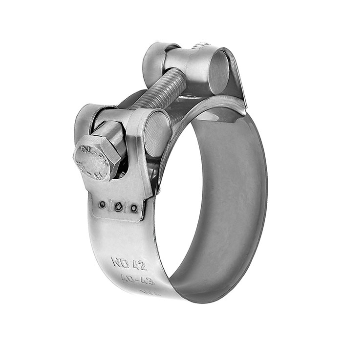 RIEGLER Gelenkbolzenschelle, Edelstahl 1.4301 (W4), 40 - 43 mm, 20 mm