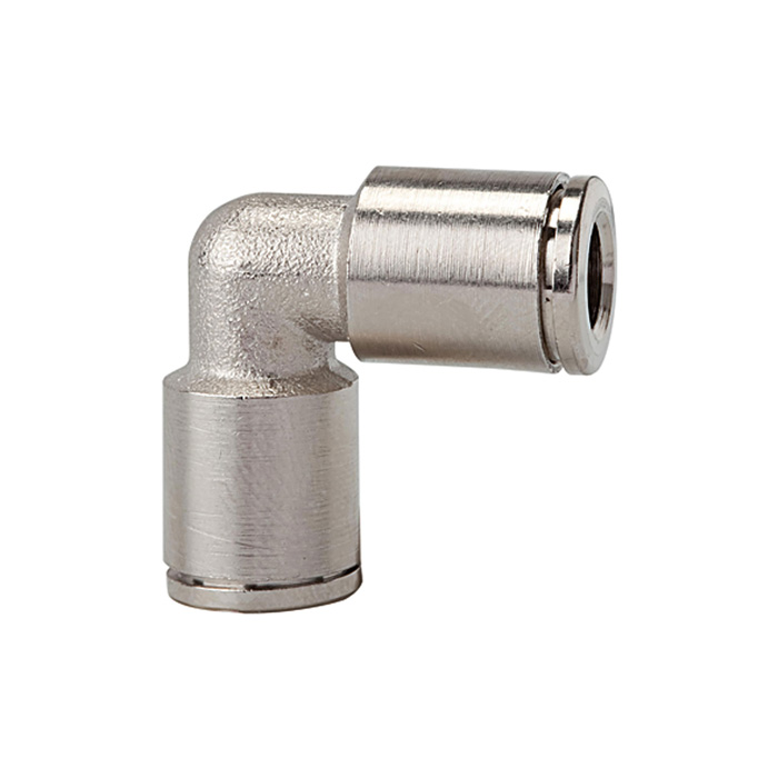 [130090] RIEGLER L-connector "metallica", for hose outer Ø 3, MS nickel-plated.