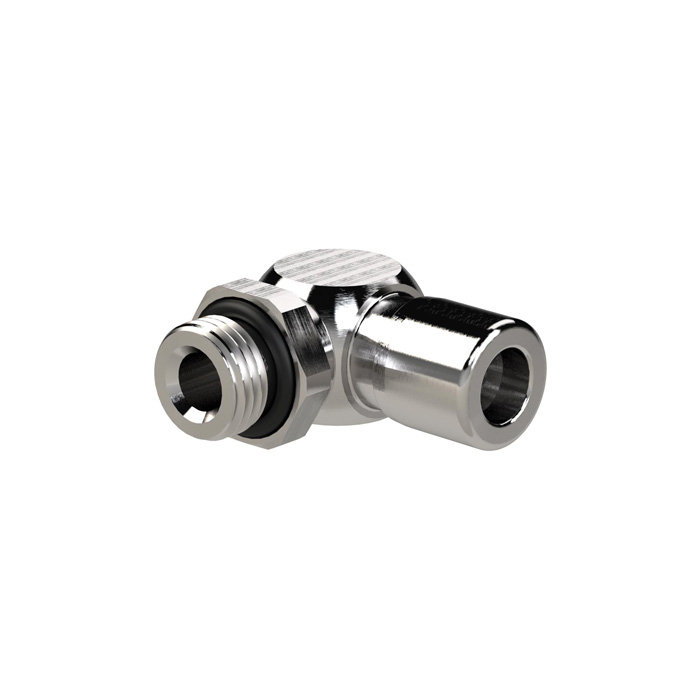 RIEGLER Push-in L-fitting "NonPlusUltra", rotatable, M5, Ø 4 mm, PU 10