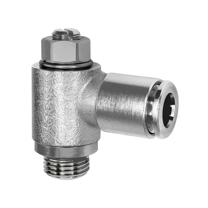 [112982] RIEGLER Throttle check valve, supply air, G 1/4, push-in connector 10