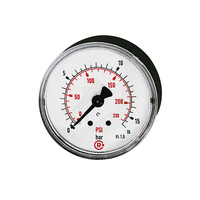 RIEGLER Standardmano, Kunststoff, G 1/4 hinten, 0 - 16,0 bar/230 psi, Ø40