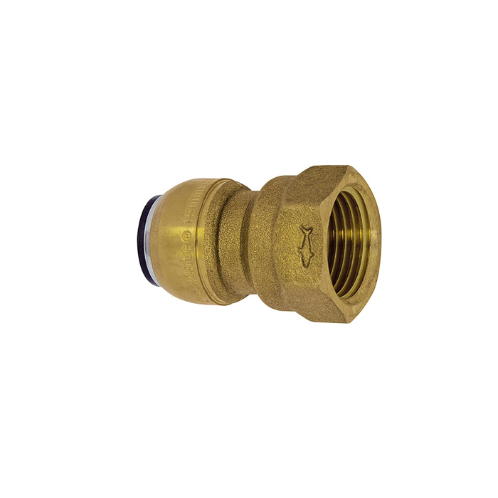 Screw-on connector, MS, "sharkbite", G 1 1/2, for outer pipe dia. 42 mm