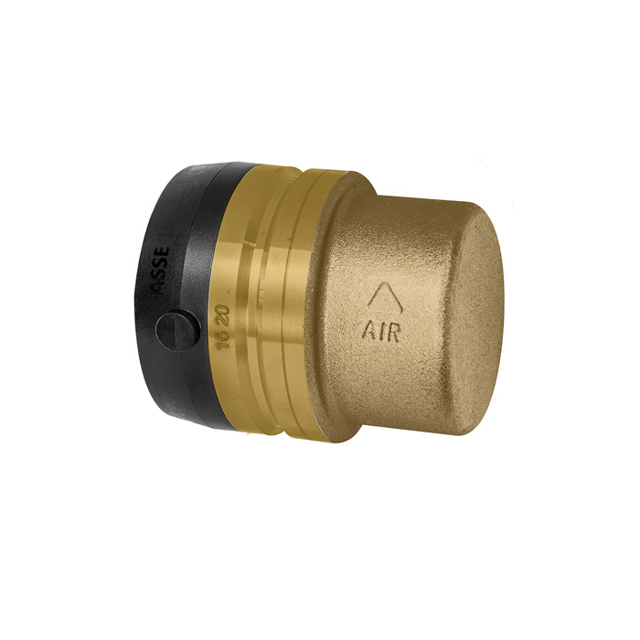 End cap, brass, "sharkbite", for outer tube ø 15 mm
