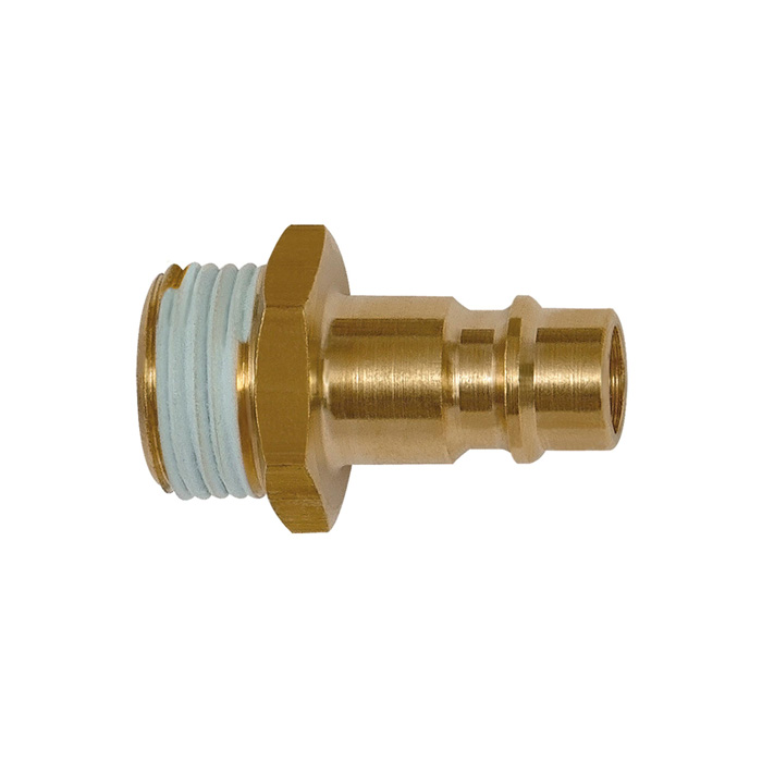 Nipple for couplings NW 7.2 - NW 7.8, bare brass, R 1/4 AG