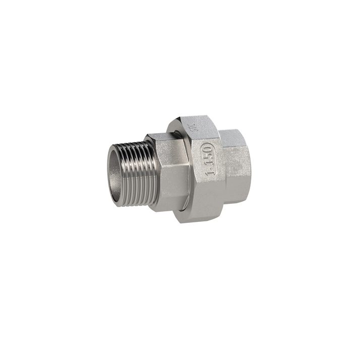 [118094] RIEGLER sol. Double nipple, con. tight, Rp/R 3/8, I/A, SW 34, ES1.4408