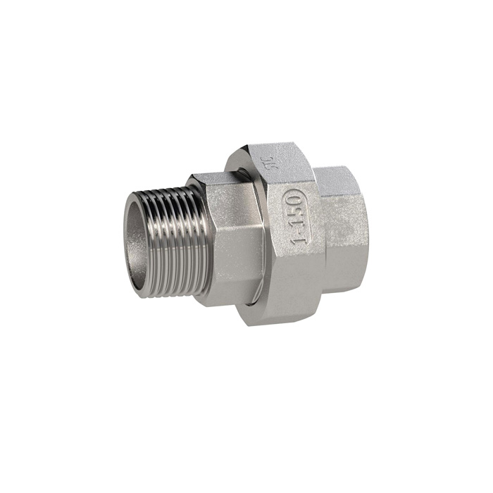 RIEGLER lös. Doppelgew.nippel, flachdicht., Rp/R3/8, I/A, SW34, ES 1.4408