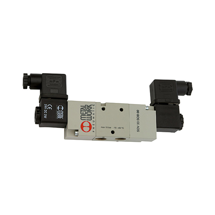 3/2-way valve, electropneumatic, bistable, G 1/8, 110 V AC