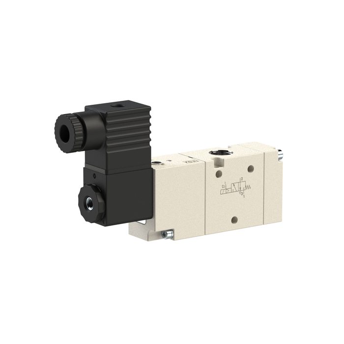 [145930] RIEGLER 3/2-way valve, electropneumatic, monostable, G 1/2, NO, 24 V AC
