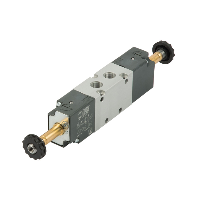 [146714] RIEGLER 5/2-way valve "BASIC", electropneumatic, bistable, G 1/4