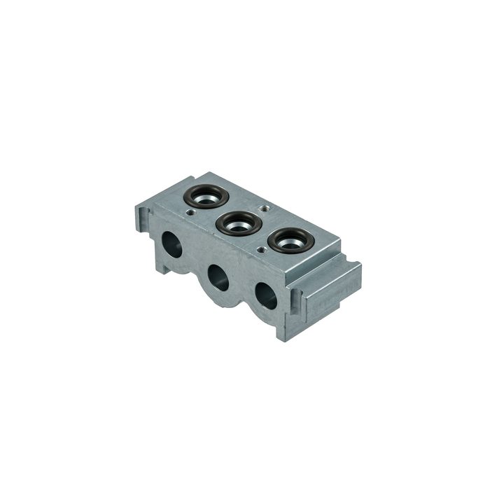 [146733] RIEGLER Modulare Grundplatte für Ventile G 1/8, Grundplattensystem