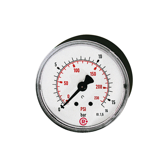 RIEGLER Standardmano, Kunststoff, G 1/4 hinten, 0 - 1,6 bar/23 psi, Ø 63