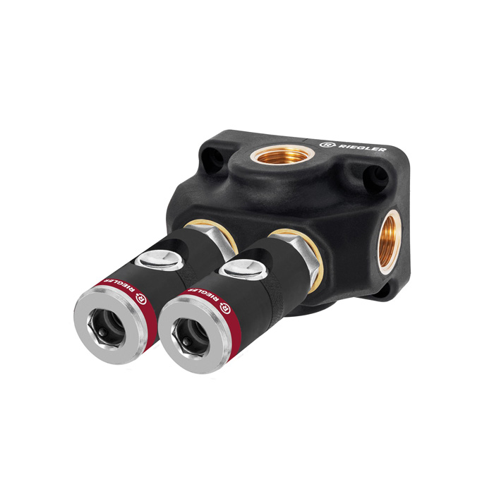 Universal junction box, 2 safety couplings NW 7.4, inlet G 1/2