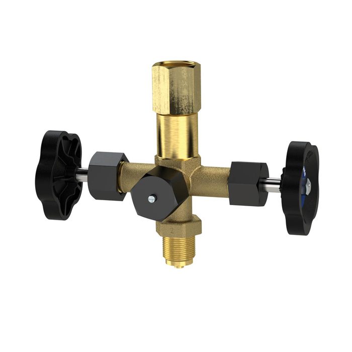 [140261] RIEGLER Mano-Dop.-Absperrven., Zapfen-Spannmuffe G 1/2, Messing
