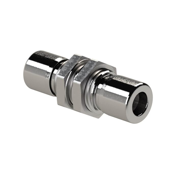 [131826] RIEGLER Straight bulkhead connector "NonPlusUltra", Ø 8 mm, PU 10 pcs.