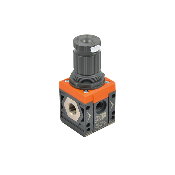 RIEGLER Pressure regulator "SYNTESI", BG1, without sockets, 0...4 bar, without mano.