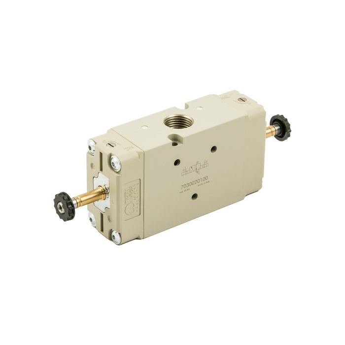 [145702] RIEGLER 3/2-Wegeventil, elektropneumatisch, bistabil, G 1/2