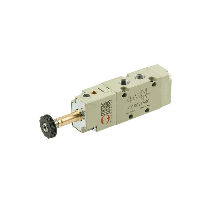 [145703] RIEGLER 5/2-way valve, electropneumatic, monostable, G 1/8