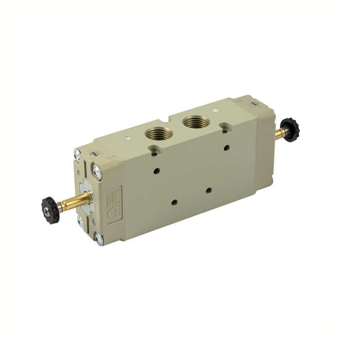 [145710] RIEGLER 5/2-way valve, electropneumatic, bistable, G 1/2