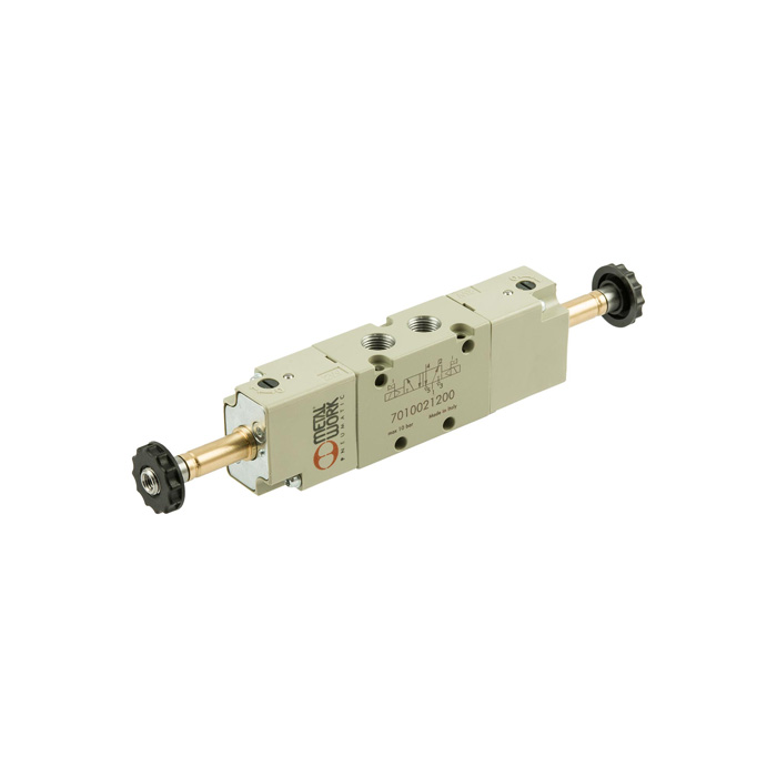 5/2-way valve, differential piston, electropneumatic, bistable, G 3/8