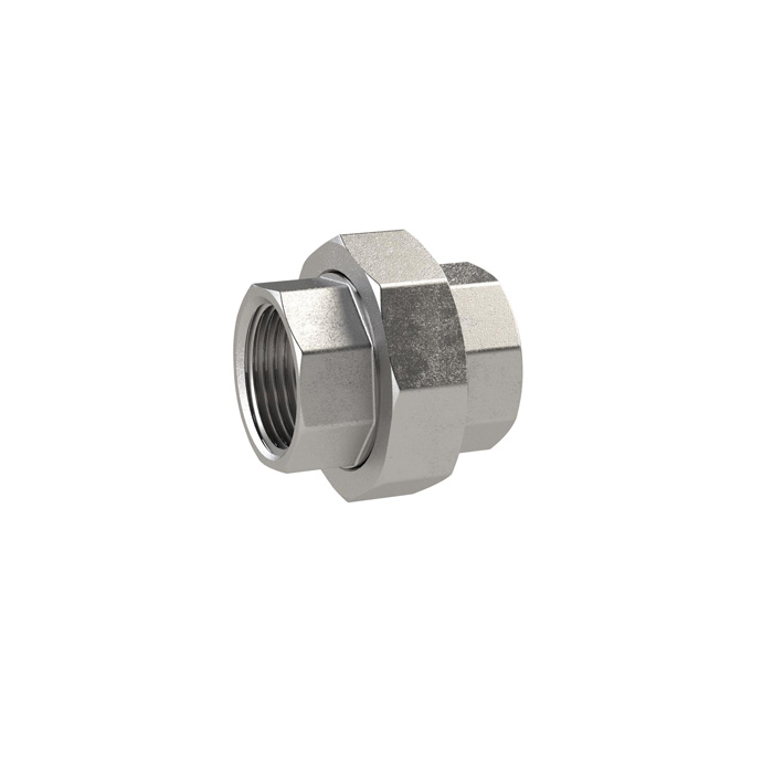 sol. Double threaded nipple, flat seal, G 1/4, female thread, SW 30, ES 1.4408