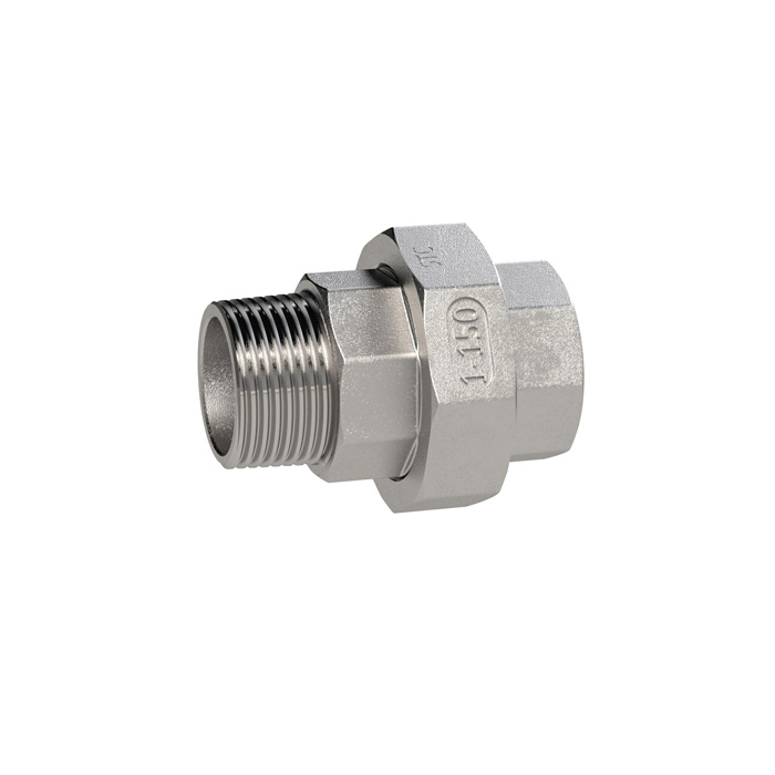 RIEGLER lös. Doppelgew.nippel, flachdicht., G 2, I/A, SW 85, ES 1.4408